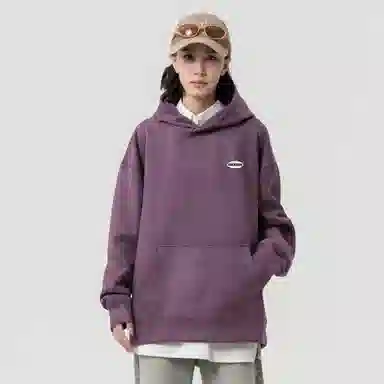 大卫贝肯 美式复古简约字母印花休闲宽松重磅百搭舒适连帽套头卫衣 男女同款