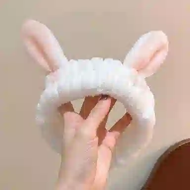 简应舒 洁面工具毛绒可爱发箍洗脸专用敷面膜用秋冬洗漱头套 法兰绒 发带 女款