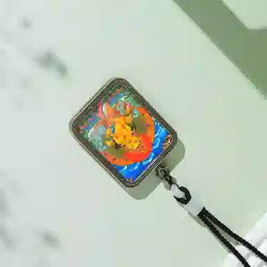 天台山 【天台山官方已祝福加持】天台山藏式国朝唐卡新中式黄财神扎基拉姆好运 合金 吊坠 男女同款情侣款