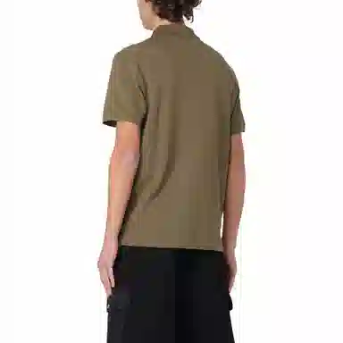 Alexander McQueen Mcqueen Graffiti Polo In Deep Khaki Polo