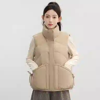 鸭鸭 时尚机能风工装宽松保暖立领百搭羽绒服 男女同款