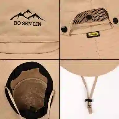 尚先生 速干西部牛仔夏季户外遮阳防晒防紫外线徒步钓鱼登山 聚酯纤维 渔夫帽 男女同款情侣款