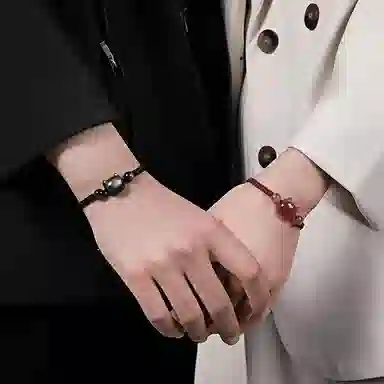 【大富大贵】 镯瑾 招财纳福猫咪平安扣转运珠 吉祥如意无限#好运新中式国潮诸事顺利运气爆棚手饰 琉璃 手链 男女同款情侣款