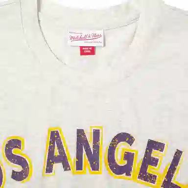 Mitchell & Ness Lakers Logo T-Shirt Oatmeal