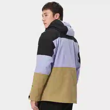 熊猫 抓绒内胆山系拼色户外三合一冲锋衣 男款