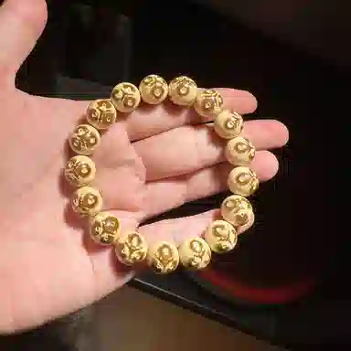 書卓 花皮熊猫 顶级 颗颗精抛 增旺气场平安喜乐 吉祥如意 #好运 紫金鼠 手串 男女同款情侣款