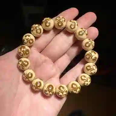 書卓 花皮熊猫 顶级 颗颗精抛 增旺气场平安喜乐 吉祥如意 #好运 紫金鼠 手串 男女同款情侣款