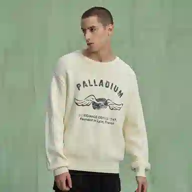 Palladium Classic Print Knit Sweater Grey