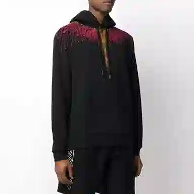 Marcelo Burlon Wing Print Hoodie Black