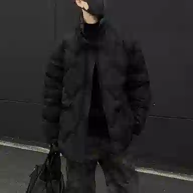 玉儿恋 高级感慵懒风加厚菱格立领保暖外套不跑棉不臃肿温暖舒适痞帅棉服 男女同款