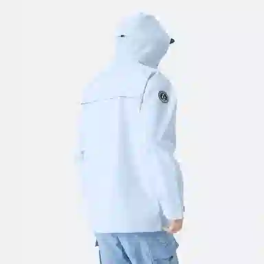 企鹅  三防运动连帽纯色字母  防水防风保暖冲锋衣 男款
