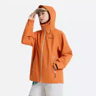 企鹅  三防运动连帽纯色字母  防水防风保暖冲锋衣 男款