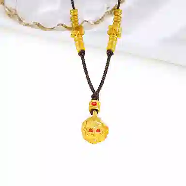 迎百宝 招财凤蛋好运约会告白纪念礼可爱不撞款蛇年本命高级感首饰新中式国潮古法立体吞金转运瑞兽 合金 项链 男女同款情侣款