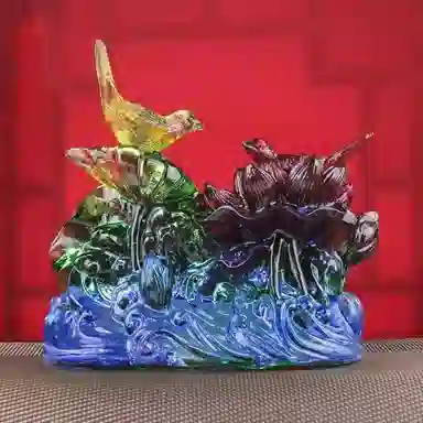 媚之吻 蛇年吉祥物生肖属狗 喜事连连吉祥 琉璃 摆件雕件 男女同款情侣款