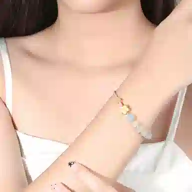 老凤祥 梅花喜运 新中式国风美丽优雅气质温柔 吉祥平安步步高升超凡脱俗 轻奢百搭设计#好运 和田玉手串 白玉 女款