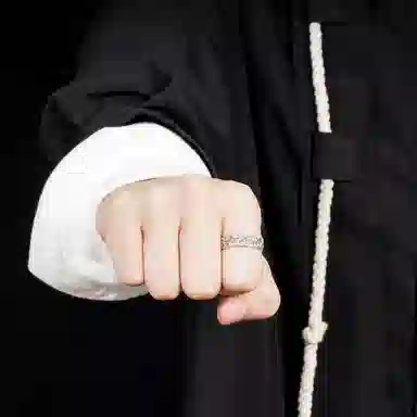 OWNREWARDS Adjustable Vintage Ring Silver