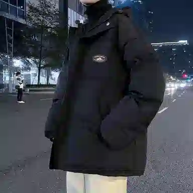 M-MAICCO Thick Warm Casual Cotton Jacket Black