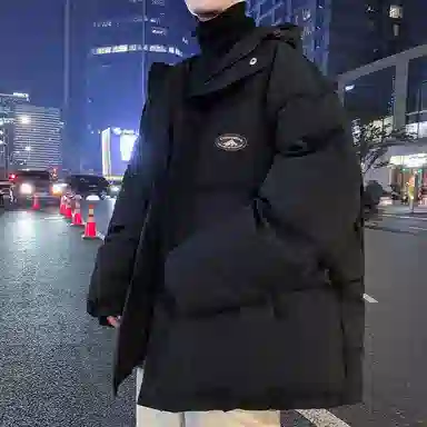 M-MAICCO Thick Warm Casual Cotton Jacket Black