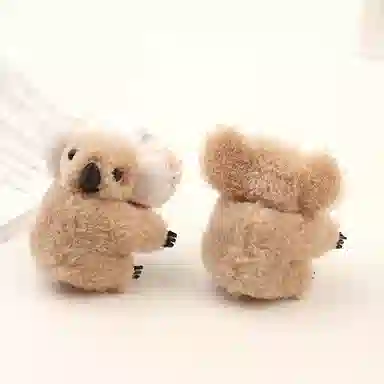 零界 呆萌考拉 立体毛绒趣味卡通 可夹书包 刘海夹子 创意时尚百搭边夹 布艺 发夹 女款