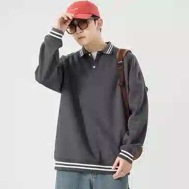 玉儿恋 休闲时尚舒适百搭卫衣 男女同款 黑色