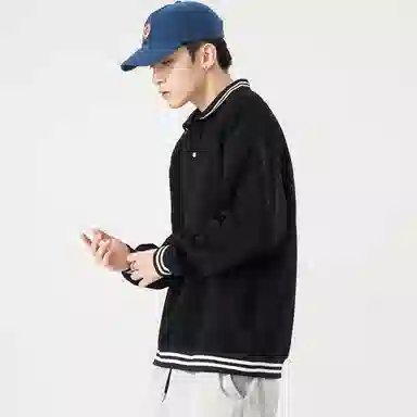 玉儿恋 休闲时尚舒适百搭卫衣 男女同款 黑色