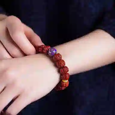 达隆 玉化爆肉原创设计藏式文玩佛珠 金刚菩提 手串 男女同款情侣款