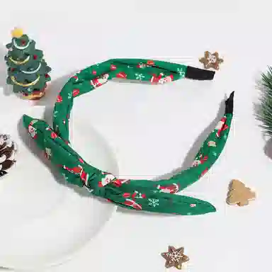 彤彤兔 蝴蝶结雪花印花布艺 布料 发箍 女款