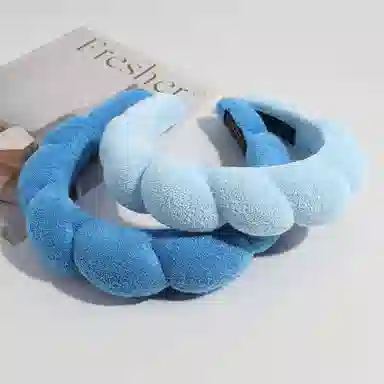 彤彤兔 百搭简约小清新云朵海绵 时尚高颅顶压发 绒布 发箍 女款