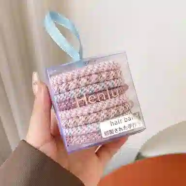 丹琴 丹麦时尚高弹力加粗加厚发绳高端百搭编织头饰简约发饰 皮筋 头绳 女款