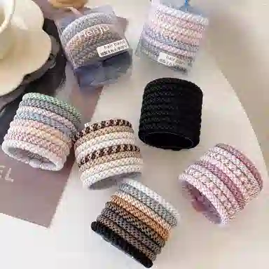 丹琴 丹麦时尚高弹力加粗加厚发绳高端百搭编织头饰简约发饰 皮筋 头绳 女款