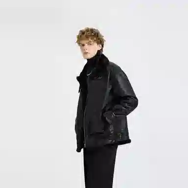 WILD LEADER Vintage Biker Jacket Khaki