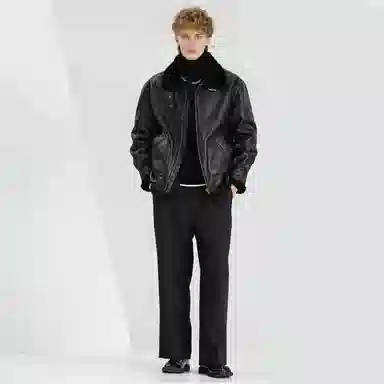 WILD LEADER Vintage Biker Jacket Khaki