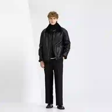 WILD LEADER Vintage Biker Jacket Khaki