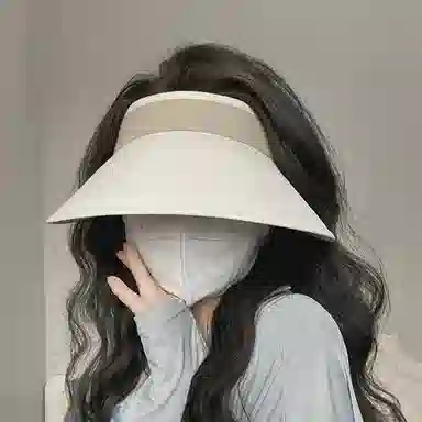 优幽兰 帽子大头围 时尚太阳帽潮流实用空顶帽韩版纯色设计感小众显脸小休闲旅游遮阳帽氛围感防紫外线高级感 棉 防晒帽 女款