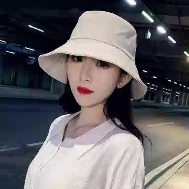 优幽兰 大头围遮阳学生显脸小防晒实用防紫外线 棉 渔夫帽 男女同款情侣款