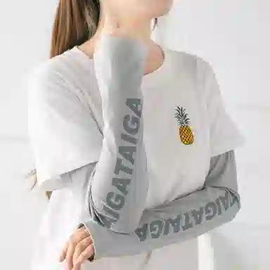 优幽兰 户外潮流宽松透气薄款户外防紫外线学生骑行 聚酯纤维 防晒袖 男女同款情侣款