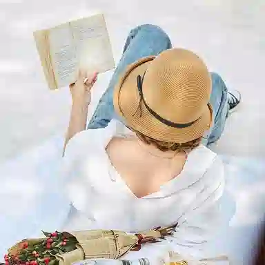 优幽兰 休闲户外防紫外线时尚潮流休闲户外旅行法式慵懒风大帽檐显脸小 聚酯纤维 渔夫帽 女款