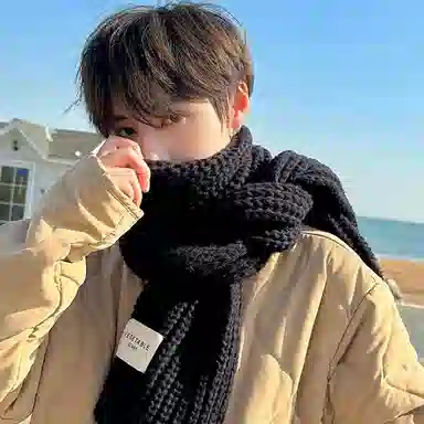 优幽兰 秋冬季韩版百搭时尚学生潮流实用防风防寒高级感穿搭大牌礼盒装 绒线围巾围脖 男女同款情侣款