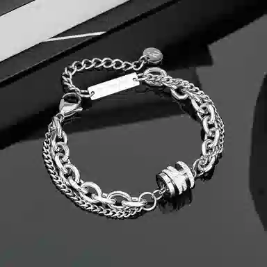ENFANTIN Double Layer Lightning Cuban Chain Bracelet