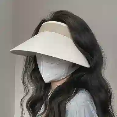 优幽兰 帽子大头围 时尚太阳帽潮流实用空顶帽韩版纯色设计感小众显脸小休闲旅游遮阳帽氛围感防紫外线高级感 棉 防晒帽 女款