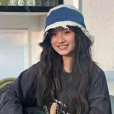 优幽兰 时尚百搭渐变遮阳帽日系复古做旧毛边渔夫帽户外防紫外线太阳帽小众设计感 棉涤 防晒帽 女款