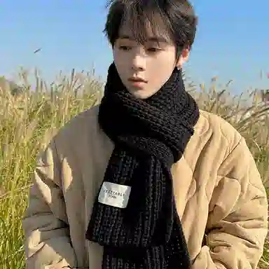 优幽兰 秋冬季韩版百搭时尚学生潮流实用防风防寒高级感穿搭大牌礼盒装 绒线围巾围脖 男女同款情侣款