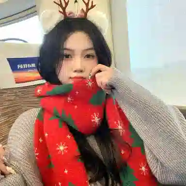 优幽兰 百搭时尚经典款红色防风防寒护脖子氛围感小众 绒线围巾 女款