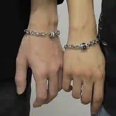 ENFANTIN Double Layer Lightning Cuban Chain Bracelet