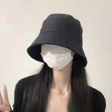 优幽兰 大头围遮阳学生显脸小防晒实用防紫外线 棉 渔夫帽 男女同款情侣款