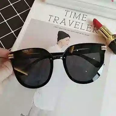 优幽兰 大脸显小百搭时尚墨镜大框防晒眼镜学生骑行简约小众户外旅行防紫外线 猫眼 太阳镜 男女同款情侣款