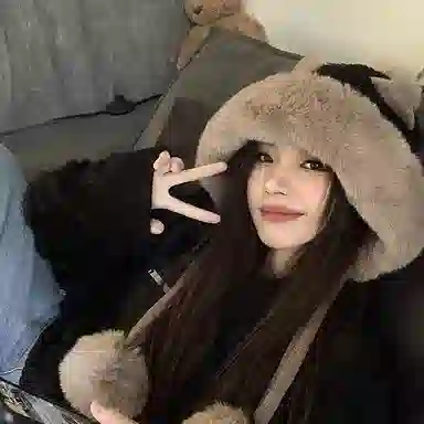 优幽兰 显脸小纯色防风防寒加厚保暖高级感小众 绒线帽 女款