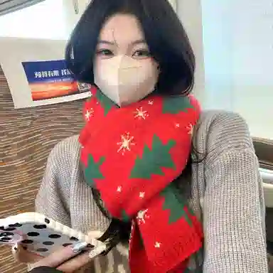 优幽兰 百搭时尚经典款红色防风防寒护脖子氛围感小众 绒线围巾 女款