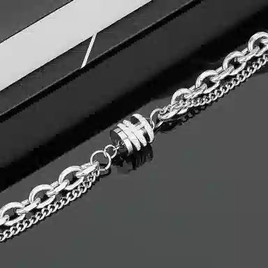 ENFANTIN Double Layer Lightning Cuban Chain Bracelet