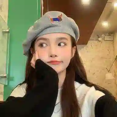 优幽兰 针织刺绣狗狗韩版复古大头围甜妹氛围感保暖防寒休闲 聚酯纤维 贝雷帽 女款